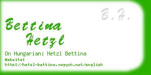 bettina hetzl business card